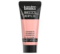 Liquitex 8870467 Basics Acrylic Paint - Portrait Pink Light - 22 ml Tube, Lightfast, Medium Viscosity, Silk Gloss, Mono-pigmented, Archival Quality