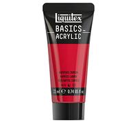 Liquitex 8870470 Basics Acrylic Paint - Naphthol Red Carmine - 22 ml Tube, Lightfast, Medium Viscosity, Silk Gloss, Mono-pigmented, Archival Quality