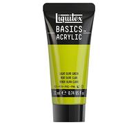 Liquitex 8870494 Basics Acrylic Paint - Light Olive Green - 22 ml Tube, Non-fading, Medium Viscosity, Silk Gloss, Mono-pigmented, Archival Quality