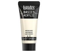 Liquitex 8870505 Basics Acrylic Paint - Iridescent White - 22 ml Tube, Non-fading, Medium Viscosity, Silk Gloss, Mono-pigmented, Archival Quality