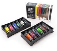 Liquitex Acrylic Basics Set of 12 x 22 ml Colours