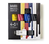 Liquitex Acrylic Basics Set of 4 x 75 ml and 1 x 118 ml Colours