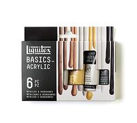 Liquitex Acrylic Basics Set of 6 x 22 ml Metallic & Iridescent Colours