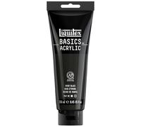 Liquitex Basics 4385244 Acrylic Paint, Mono-pigmented Artist Pigments, Lightfast, Medium Viscosity, Archive Quality, Silky Gloss Finish, 250 ml Tube, Ivory Black