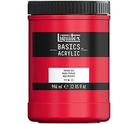 Liquitex Basics Acrylic Colour 118 ml, Acrylic, Primary Red, Acrylfarbe - 946ml Topf