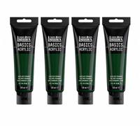 Liquitex Basics Acrylic Paint 4x118ml Art Supplies Green Deep Permanent - New