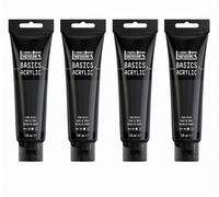 Liquitex Basics Acrylic Paint 4x118ml Art Supplies Mars Black - New