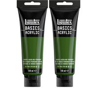 Liquitex Basics Acrylic Paint, Hooker's Green Permament Hue, 118 ml Tube (Pack of 2)