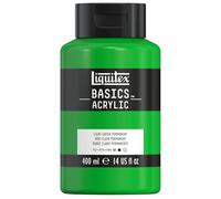 LIQUITEX Basics Acrylic Paint, Light Green Permanent, 400 ml Bottle,Light Green Permament