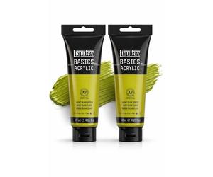 Liquitex Basics Acrylic Paint - Light Olive Green - 118ml x2