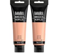 Liquitex Basics Acrylic Paint, Light Pink, 118 ml Tube (Pack of 2)