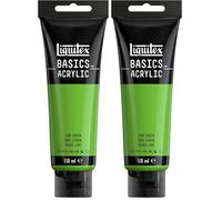 Liquitex Basics Acrylic Paint, Lime Green, 118 ml Tube (Pack of 2)