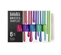 Liquitex Basics Acrylic Paint Metallic Colours 6 x 118ml Set