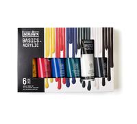 Liquitex BASICS Acrylic Paint Set, 4 Ounce Tubes, Assorted Color, Set of 6