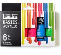 Liquitex Basics Acrylic Set of 6 Tubes 118 ml Fluorescent Colours