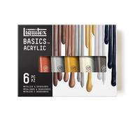 Liquitex Basics Promo Set Metallic & Iridescent Artists Paint 6 x 118ml