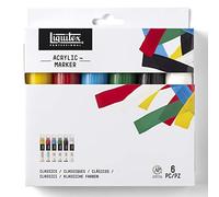 Liquitex Acrylic Paint Marker Set 4690001, 8-15 mm Wide Nib, 6-Color Set