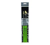 Liquitex Professional Freestyle Traditional Brush 4-Piece Set | Sustainable Synthetic Brush Bristles Retain Their Shape, Non-Slip Ergonomic Handles, Rustproof Stainless Steel Ferrule