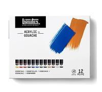 Liquitex Professional Gouache Acrylic Extra Fine Low Viscocity Essential Colors Set 12 x 20ml