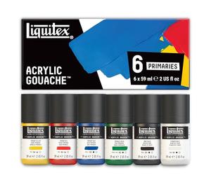 Liquitex Proffessional Professional Acrylic Gouache Set 6 x 59 ml Primary Colours, 59 ml (Pack of 6)