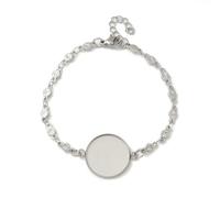 LiQunSweet 10 Pcs 304 Stainless Steel Unfinished Link Chains Bracelet Making Chain Bracelet for Jewelry Making DIY 7-1/4 inch(18.3cm) Tray: 18mm