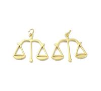 LiQunSweet 10 Pcs Brass Balance Scales Charms Law Libra Scales Of Justice Charms for Bracelets Bulk Jewelry Making