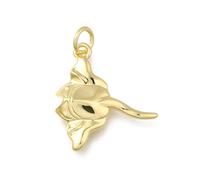 LiQunSweet 10 Pcs Brass Manta Ray Charms Marine Life and Sea Creature 3D Fish Charms for Jewelry Making Bracelets DIY Bulk