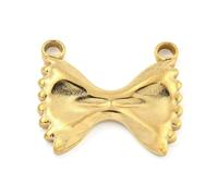 LiQunSweet 10 pcs Golden Color 304 Stainless Steel Bowknot Link Charms Lovely Bow Tie Connector Charms for DIY Jewelry Necklace Bracelet Earring Crafts Bag Keychian Phone Decor Bulk