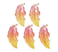 LiQunSweet 10 pcs Gradient Color Tree Leaf Acrylic Charms Autumn Fall Leaves Charms for DIY Jewelry Bracelet Necklace Earring Crafts Bag Keychain Phone Decor