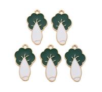 LiQunSweet 100 pcs Green Cabbage Enamel Charms Lovely Imitation Vegetable Food Charms for DIY Jewelry Necklace Earring Bracelet Crafts Bag Keychain Phone Decor