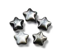 LiQunSweet 10pcs Black Lip Shell Star Beads Mini Celestial Pentagram Spacer Beads for DIY Jewelry Bracelet Necklace Earrings Craft Bag Keychain Decoration