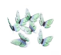 LiQunSweet 20 pcs Green 3D Butterfly Acrylic Charms with Glitter Powder Insect Animals Spring Charms for DIY Jewelry Bracelets Necklaces Earrings Phone Keychains Bag Purse Crafts