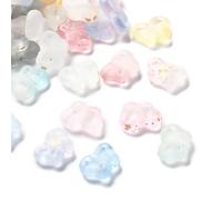 LiQunSweet 200 pcs Colorful Transparent Butterfly Theme Acrylic Beads with Golden Foil Spring Insect Animal Spacer Beads for Bracelet Earring Necklace DIY Crafts Jewelry Making