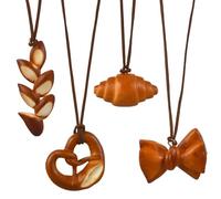 LiQunSweet 4 pcs 4 Styles PVC Imitation Bread Charms Lovely Dessert Baking Food Pendant for Bag Ornaments DIY Jewelry Bracelet Necklace Earring Keychain Decor