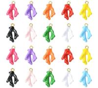 LiQunSweet 40 pcs 10 Colors Coral Shape Enamel Charms Sea Ocean Animals Charms for DIY Jewelry Necklace Bracelet Earring Crafts Bag Phone Keychain Decor