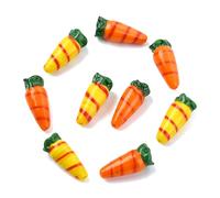 LiQunSweet Handmade Lampwork Glass Carrot Beads, Orange and Yellow Mixed Colors, 22.5x9mm with 1.8mm Hole, 16 Pieces Jewelry Making Craft Supplies