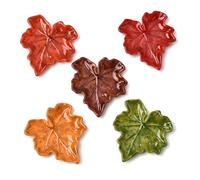 LiQunSweet Opaque Resin Cabochons, Big Maple Leaf Shape, Mixed Colors, 54.5x50x7mm, 50 pcs, for Jewelry Making, DIY Crafts, Embellishment