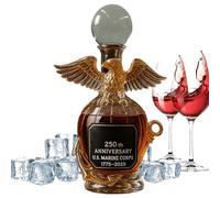 Liquor Decanter, Eagle Whiskey Dispenser, Sculpted Wine Container with Pour Spout, Decorative Animal Figure Statue, Beverageware Display Piece, Ideal for Home, Workstation, Gathering, Gift, Study