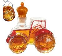Liquor Decanter - Glass Clear Small Jar Funny Tractor Container, Empty Car Bottle, Whiskey Storage Hub | Handblown Novelty Vessel Ideal for HomHigh Light-Transmitting Material Bars for Men