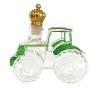 Liquor Decanter Glass Tractor Home Decor - Car Whiskey Decanter - Art Statue, for Wine Home Office Bar Men Dad Birthday Favors，Creative Leak-Proof Empty Wine Bottle Dispenser(Green)