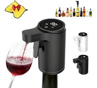 Liquor Dispenser,Smart Dispenser, 5-in-1 Electric Wine Decanter with Aerator, Enhance The Flavor of Every Drink, Suitable for Most Wine Bottles (Black)