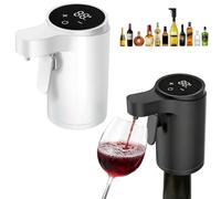 Liquor Dispenser,Smart Dispenser, 5-in-1 Electric Wine Decanter with Aerator, Enhance The Flavor of Every Drink, Adjustable Quantity Liquor Wine Pump, Suitable for Most Wines Bottles (White)