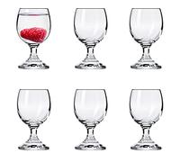 Liquor Glass - Shot Glass - Stemmed Glasses - Set of 6 Glasses - Crystal Glass - 1.4 Oz. - Use it for - Liquor - Whiskey - Vodka - Cordial -Very Durable - by Barski