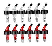 Liquor Pour Spouts Measured Bottle Pourers Quick Shot Spirit Measure Spout Pourer for Cocktail 12PCS