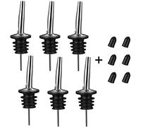 Liquor Pourer, 6-Pack Bottle Pourers for Spirits Pourer Spout Pourer Spirit Liquor for Pours Liquid, Olive Oil, Wine, Vinegar Suitable for Bars, Clubs,Home Use, About 3/4" Bottle Mouth