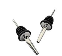 Liquor Pourer Stainless Steel Bottle Cocktail Free Flow Mixing Liquor Pourer (Liquor Pourer w/o Cap (2PCS))