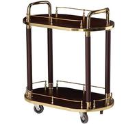 Liquor Trolley | Drinks Trolley On Wheels Fully Assembled, Serving Trolley For Hotel And Club Bar Cart- Drinks Serving Tea Trolley(Color:Braun) (Braun)