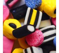 Liquorice Allsorts │ Gift Jar │ 585g │ Original Liquorice Allsorts Retro Sweets Gift Jar with Gold Cap by Candy Hive - Timeless Treats, Authentic Flavour