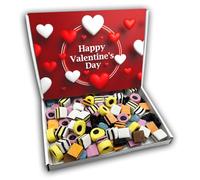Liquorice Allsorts Happy Valentines Day Sweets Gift Box Hamper (RED VALENTINES FRONT)