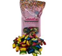 Liquorice Fruit Slices - Bulk Pouch 1kg - Pick And Mix Sweets - Mixed Fruit Peelable Liquorice Slices - Perfect For Parties, Birthdays, Weddings By Sweetish